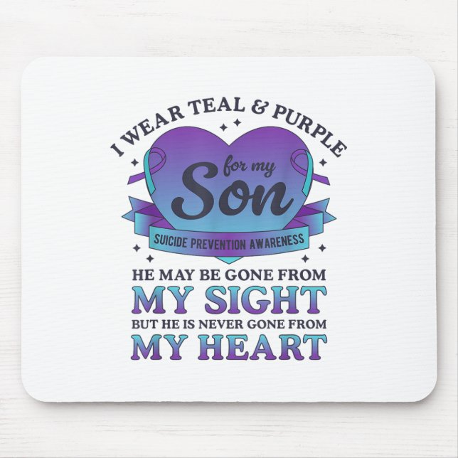 Mousepad Eu Uso Verde Turquesa &amp; Roxo Pelo Meu Filho Pr (Frente)