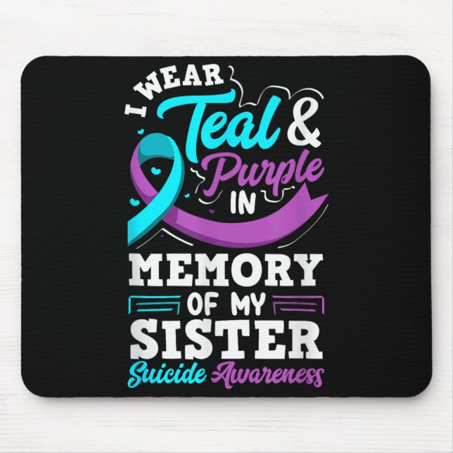 Mousepad Eu Uso Verde Turquesa E Roxo Em Memória Da Minha I (Frente)
