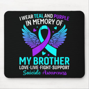 Mousepad Eu Uso Verde Turquesa E Roxo Pelo Meu Irmão Preven