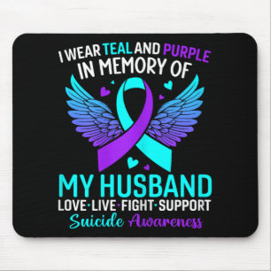 Mousepad Eu Uso Verde Turquesa E Roxo Pelo Meu Marido Preve