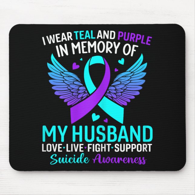 Mousepad Eu Uso Verde Turquesa E Roxo Pelo Meu Marido Preve (Frente)