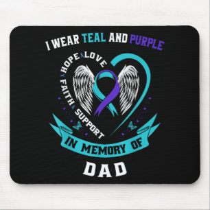 Mousepad Eu Uso Verde Turquesa E Roxo Pelo Meu Pai Conscien