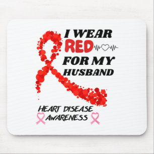 Mousepad Eu Uso Vermelho Para a Conscientização da Doença C