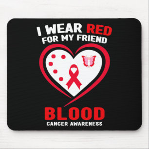 Mousepad Eu Uso Vermelho Para a Conscientização do Câncer d