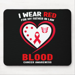 Mousepad Eu Uso Vermelho Para a Conscientização do Câncer d