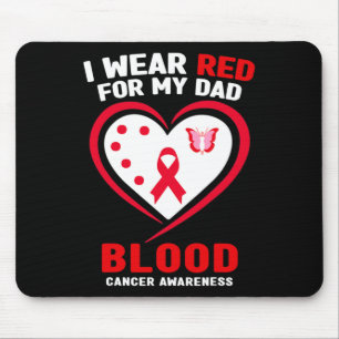 Mousepad Eu Uso Vermelho Para a Conscientização do Câncer d