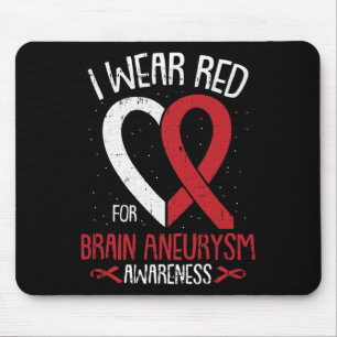 Mousepad Eu Uso Vermelho Para Guerreiro de Conscientização