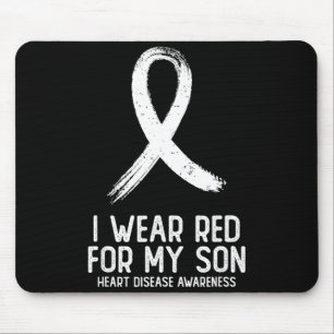 Mousepad Eu Uso Vermelho Pelo Meu Filho Conscientização Sob