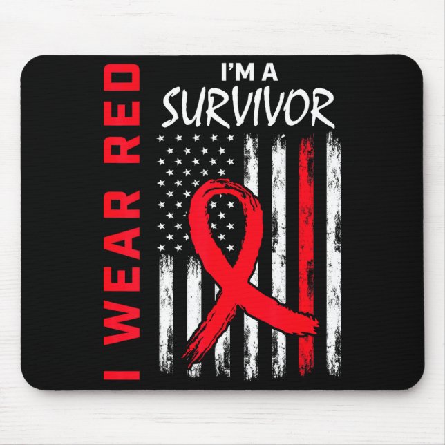 Mousepad Eu Uso Vermelho Sou Uma Sobrevivente Conscientizaç (Frente)