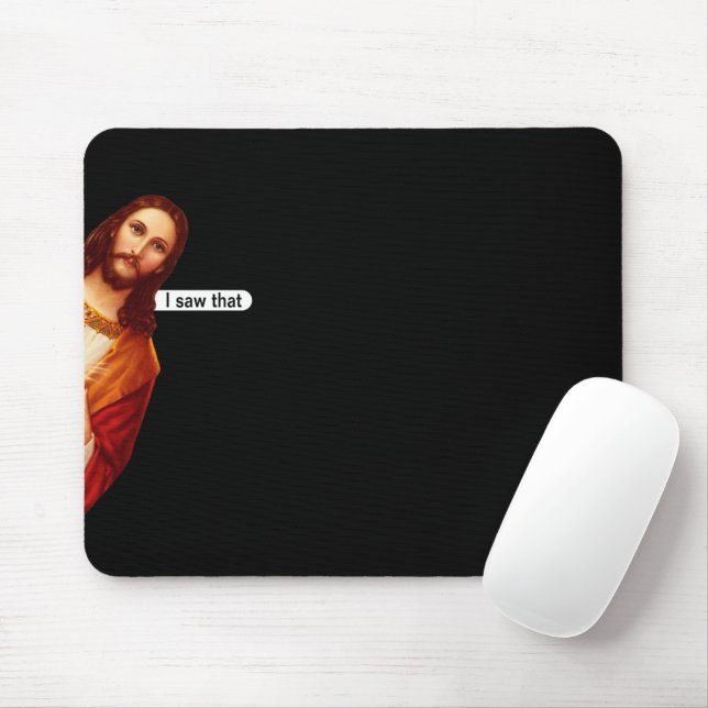 Mousepad Eu Vi Aquele Pad De Mouse Jesus (Com mouse)