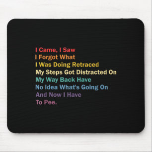 Mousepad Eu Vim Eu Vi Eu Esqueci O Que Estava Fazendo Engra