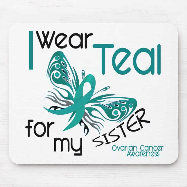 Mousepad Eu visto a cerceta para meu câncer de ovário da (Frente)