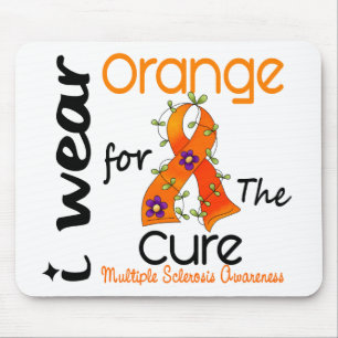 Mousepad Eu visto a laranja para a esclerose múltipla do M
