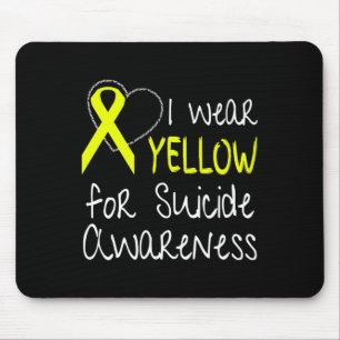 Mousepad Eu Visto Amarelo Para A Fita De Consciência Do Sui