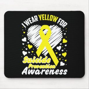 Mousepad Eu Visto Amarelo Pela Consciência Da Prevenção Ao