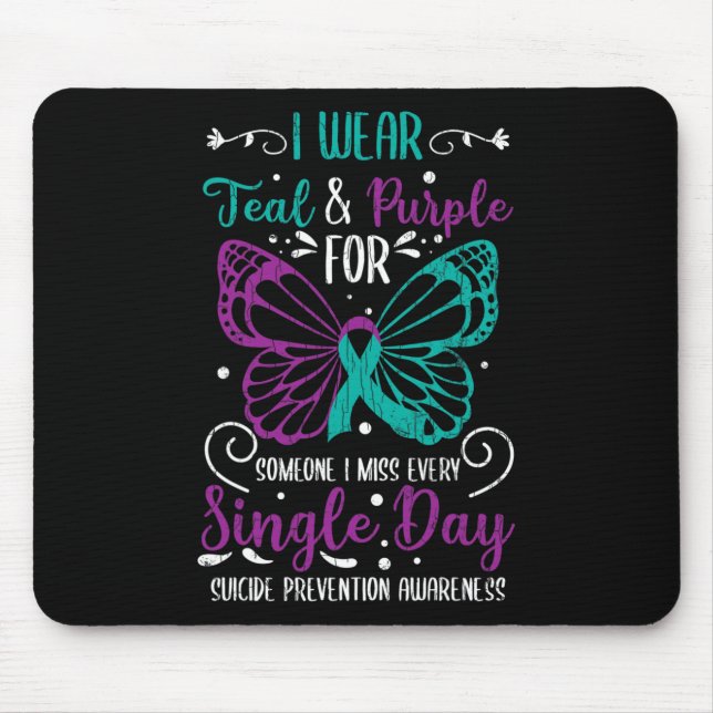 Mousepad Eu Visto Awarenes Para Prevenção Do Suicídio Em Te (Frente)