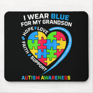 Mousepad Eu Visto Azul Para A Consciência Do Autismo Do Meu