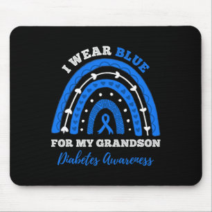 Mousepad Eu Visto Azul Para Meu Avô T1d Tipo 1 Diabetes Aw