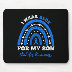 Mousepad Eu Visto Azul Para Meu Filho T1d Tipo 1 Diabetes A