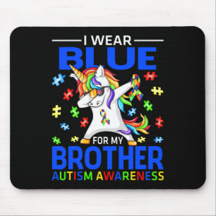 Mousepad Eu Visto Azul Para Meu Irmão Autismo Consciência U