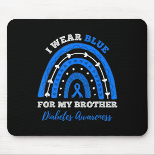 Mousepad Eu Visto Azul Para Meu Irmão T1d Tipo 1 Diabetes A