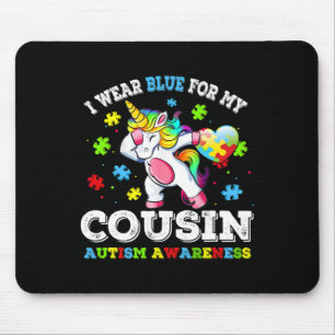 Mousepad Eu Visto Azul Para Meu Primo Autismo Dab Unicorn P