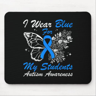 Mousepad Eu Visto Azul Para Meus Estudantes Autismo Borbole
