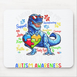 Mousepad Eu Visto Azul Para Minha Consciência Do Autismo Ir