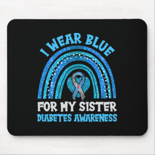 Mousepad Eu Visto Azul Para Minha Irmã Irmã Sensibilização 