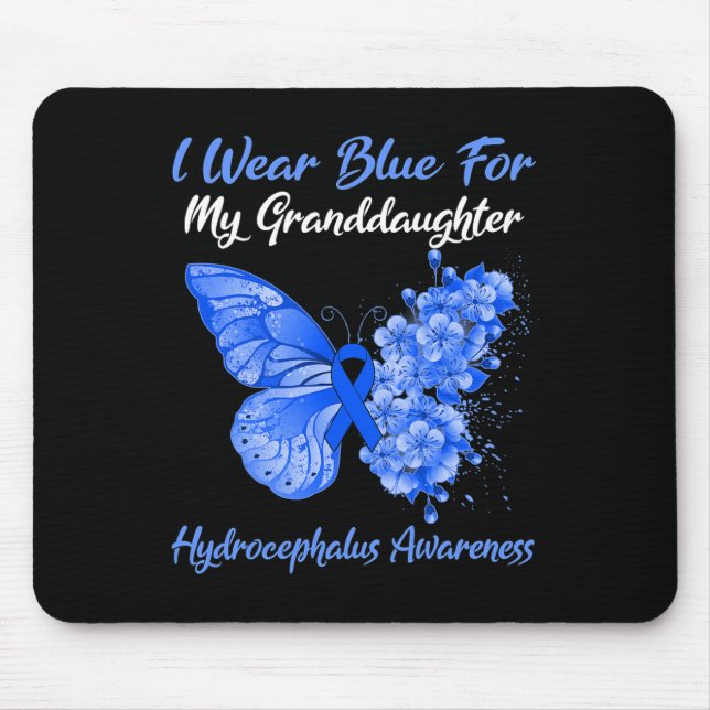 Mousepad Eu Visto Azul Para Minha Neta Hidrocefalia (Frente)