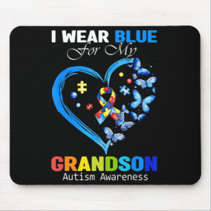 Mousepad Eu Visto Azul Para O Coração De Consciência Do Aut