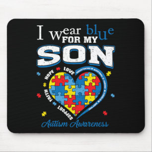 Mousepad Eu Visto Azul Para O Meu Filho Autismo Consciência
