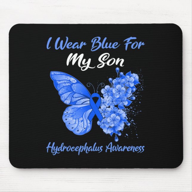 Mousepad Eu Visto Azul Para O Meu Filho Hidrocefalia Consci (Frente)