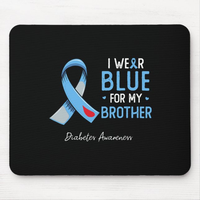 Mousepad Eu visto azul para o meu irmão, o Mês de Consciênc (Frente)