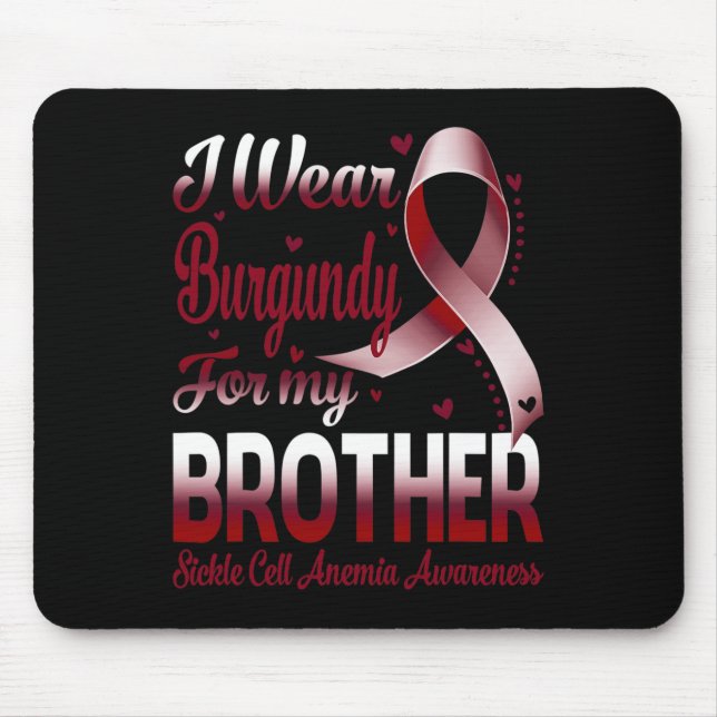 Mousepad Eu Visto Burgundy Para A Anemia De Células Falsifo (Frente)