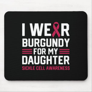 Mousepad Eu Visto Burgundy para a minha anemia falciforme d
