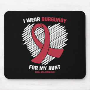 Mousepad Eu Visto Burgundy Para A Minha Tia Célula Doentia.