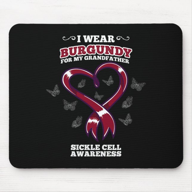 Mousepad Eu Visto Burgundy Para Meu Avô Célula Falsiforme A (Frente)