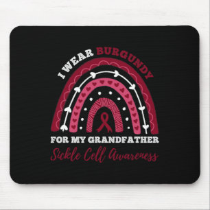 Mousepad Eu Visto Burgundy Para Meu Avô Célula Falsiforme A