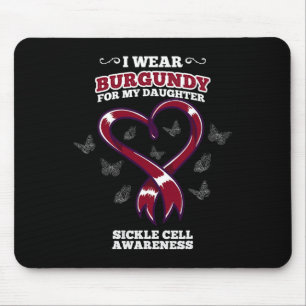 Mousepad Eu Visto Burgundy Para Minha Filha Célula Doce Awa