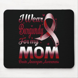 Mousepad Eu Visto Burgundy Para Minha Mãe Cérebro Awarenes