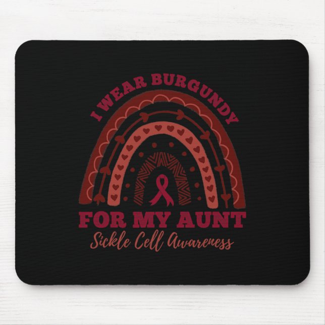 Mousepad Eu Visto Burgundy Para Minha Tia Rainbow Célula Fa (Frente)
