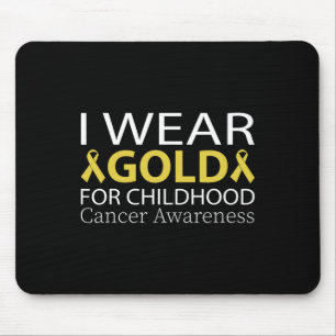 Mousepad Eu Visto Dourado Para A Consciência Do Cancer Infa