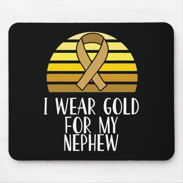 Mousepad Eu Visto Dourado para o Cancer Awarene da Infância (Frente)