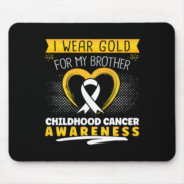 Mousepad Eu Visto Dourado Para O Cancer De Infância Do Meu  (Frente)