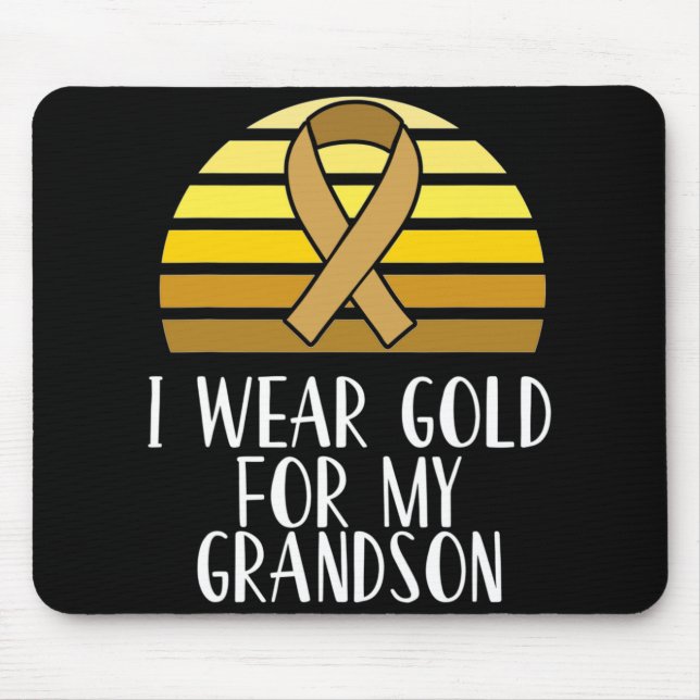 Mousepad Eu Visto Dourado para o meu neto Cancer de infânci (Frente)
