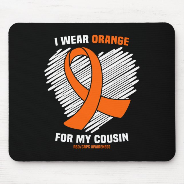 Mousepad Eu Visto Laranja Para A Consciência Do Meu Primo R (Frente)