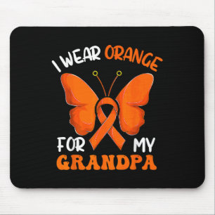 Mousepad Eu Visto Laranja Para Meu Avô Borboleta Leucemia A