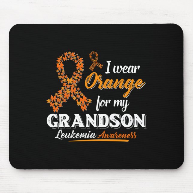 Mousepad Eu Visto Laranja Para Meu Avô Leucemia Sensibiliza (Frente)