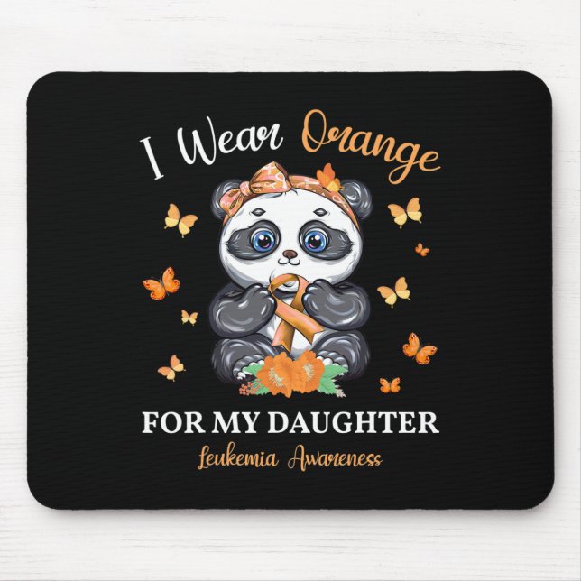 Mousepad Eu Visto Laranja Para Minha Filha Leucemia Consciê (Frente)